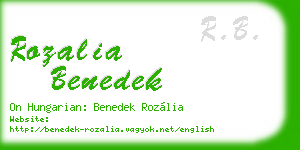 rozalia benedek business card
